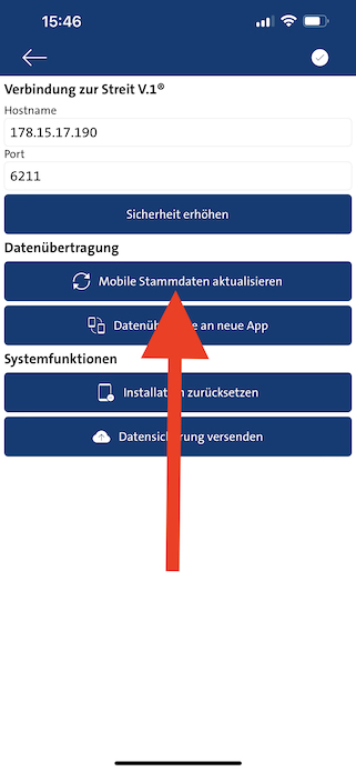Stammdaten aktualisieren